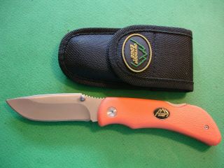 Ntsa Outdoor Edge 4 1/4 " Closed Lockback Pocket Knife With Nylon Case