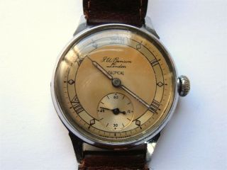 A Rare & Vintage 1950s J W Benson London Tropical Gents Wrist Watch -