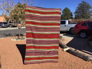 Antique Rio Grande Blanket 1890 - 1910 Great Wool And Very Colorful N R.