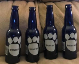 Nittany Ale 12oz Beer Bottles (4 Empty) 9 " Penn State University Brewed In Pa
