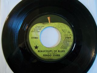 Beatles Ringo Starr - 1970 Apple " Beaucoups Of Blues " 45 W/black Star,  Ps - Vg,  /nm