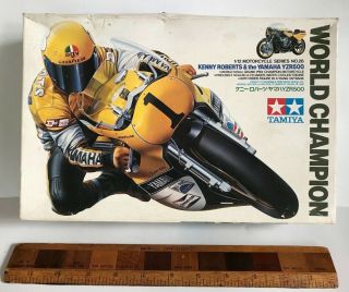Vintage Tamiya 1:12 Scale Yamaha Yzr500 Kenny Roberts World Champ Model Kit Vgc