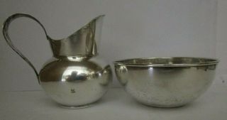 Vintage Gorham Sterling Silver Creamer And Sugar Bowl Set Model 772 773 As125