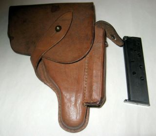 Vintage Wwii German Pistol Walther Ppk Holster & Filler