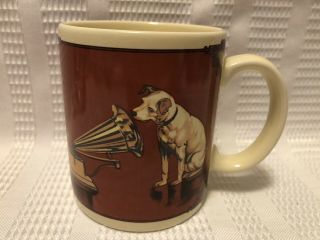 Rca Victrola/nipper Dog - Cream/brown Advertising Collector Mug