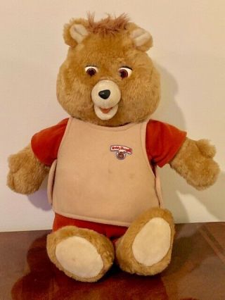Vintage 1984 / 1985 Teddy Ruxpin Talking Bear Plush Worlds Of Wonder Toy