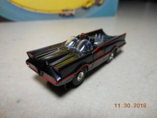 Vintage Aurora Tjet Batmobile Ho Slot Car,  Black 1385,  Thunderjet,  All