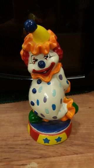 Circus Clown Carnival Prize Chalkware Figural Bank
