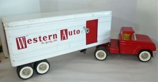 Vintage Structo Western Auto Semi Truck & Trailer