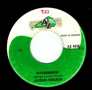 Mfd In Canada 1969 Psychedelic Rock 45 Rpm Jacques Denjean : Nevrose