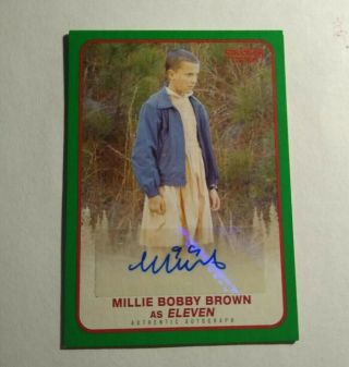 2018 Topps Stranger Things Millie Bobby Brown Signed 9/50 Eleven Autograph Card