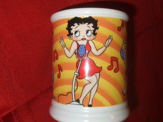 Mug Betty Boop Singing,  Porky Pig And Bimbo Trio 4 " Tall Ceramic Vandor Japan