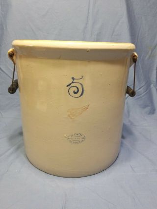Red Wing 5 Gallon Crock With Bail Handles