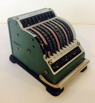 Vintage Paul Bruning Resulta 9 Small Adding Machine