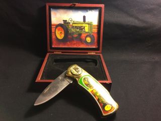 Vtg John Deere Collectible Tractor 7 " Pocket Knife