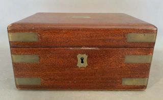 Ca.  1910 Antique Edwardian Ladies Wood Dresser Box Old Sewing Jewelry Chest