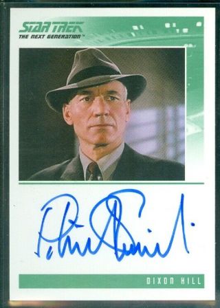 Star Trek Next Generation Quotable Patrick Stewart As Dixon Hill Autograph Card