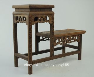 chinese old suanzhi wood hand carving desk Modelling wooden support c01 2