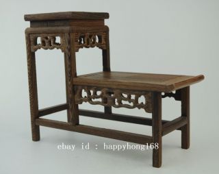 chinese old suanzhi wood hand carving desk Modelling wooden support c01 3