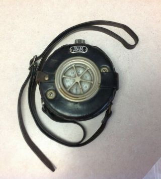 Vintage Detex Watchclock Corporation - Guardsman Clock W/ Leather Case.