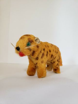 Rare Leopard Vtg West Germany Fur Toys Glass Eyes Appears Excell