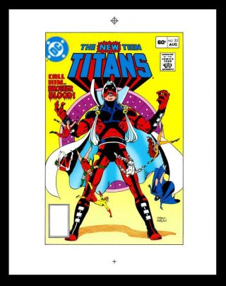 George Perez Teen Titans 22 Rare Production Art Cover
