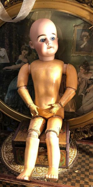 As Found Pretty Antique German S&h 1009 Dep Child Doll