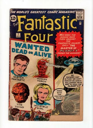 Fantastic Four 7 Vintage Marvel Comic Key 1st Kurrgo Silver Age 12c