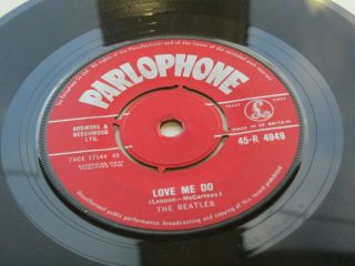 The Beatles 1962 Love Me Do Red Parlophone Z T Tax Code 1 A 1 0