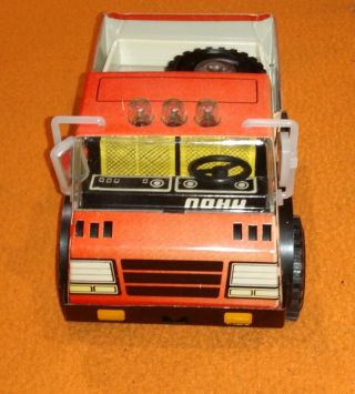 Vintage Collectible USSR Russian Soviet Die - Cast Wind Up Tin Cargo Truck Toy 3