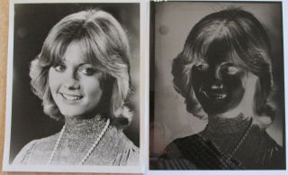 Olivia Newton - John,  Vintage,  Large 8 " X 10 " Photo Negative And 8 " X 10 " Photo