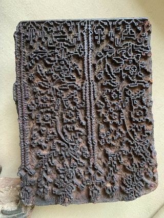Antique India Wood Block Stamps For Wallpaper Or Fabric Batik 2