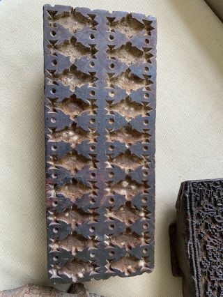 Antique India Wood Block Stamps For Wallpaper Or Fabric Batik 3