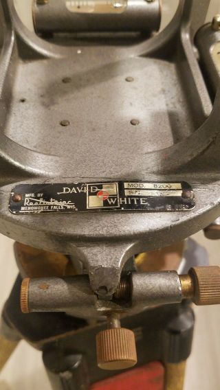 Vintage DAVID WHITE INSTRUMENTS,  Model 8200 Level Transit With Bob And Case - READ 3