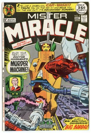 Mister Miracle 5 Vf/nm 9.  0 White Pages Jack Kirby Art Dc 1971