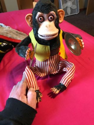 Vintage 1950s Daishin Musical Jolly Chimp Cymbal Monkey Toy