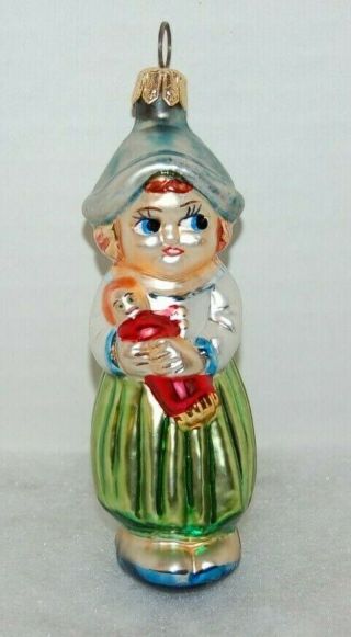 Radko Dutch Dolls Christmas Ornament 95 - 136 - 0 Ltd Ed 222/440 Vintage Girl W Doll
