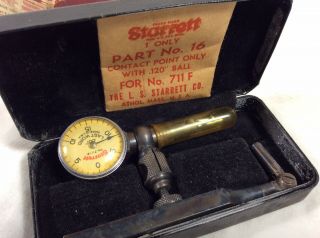 THREE vintage Machinist lathe tool dial indicators Starrett 711F federal 2