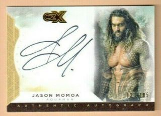 Cryptozoic Heroes & - Villains Jason Momoa Aquaman Auto Autograph /105