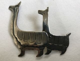 Peru Laffi 925 Vintage Sterling Silver Llama Brooch Pin
