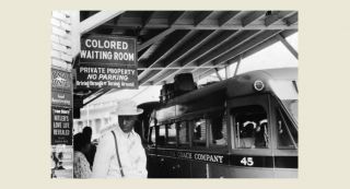 1940 Colored Waiting Room Bus Station Photo Black Negro Segregation,  Deep South