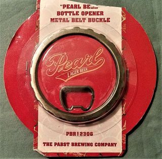 Pearl Lager Beer Bottle Cap Design Belt Buckle And Bottle Opener