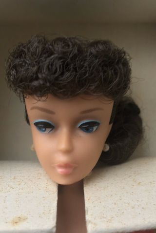 Minty Vintage C.  1961 6 Ponytail Brunette Barbie Doll 850 W Box Shoes Stand 2