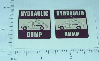 Tonka Bronze Hydraulic Dump Truck Sticker Set Tk - 042