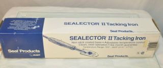 Vintage Sealector Heavy Duty Tacking Iron 115v In Boriginal Box Made In Usa