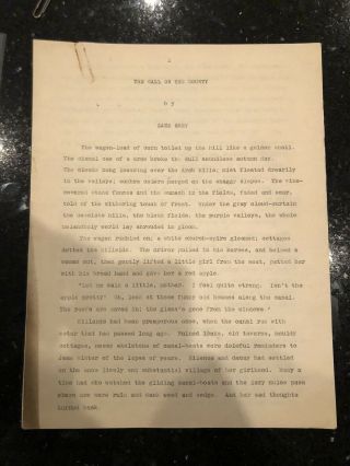 Authentic Vintage Zane Grey Short Story Manuscript Arizona
