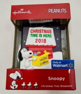 Hallmark Peanuts Snoopy Walmart Exclusive Limited Red Box Ornament Very Rare Htf