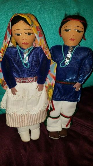 Vintage Navajo Dolls Best Clothing Native American Indian