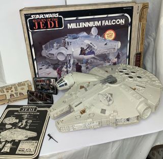 Star Wars Vintage Millennium Falcon W/ Box Return Of The Jedi Kenner