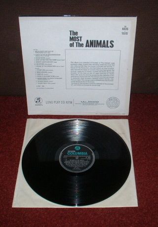 THE ANIMALS Most Of The Animals LP 1965 COLUMBIA MONO 1st Press 1/1 2